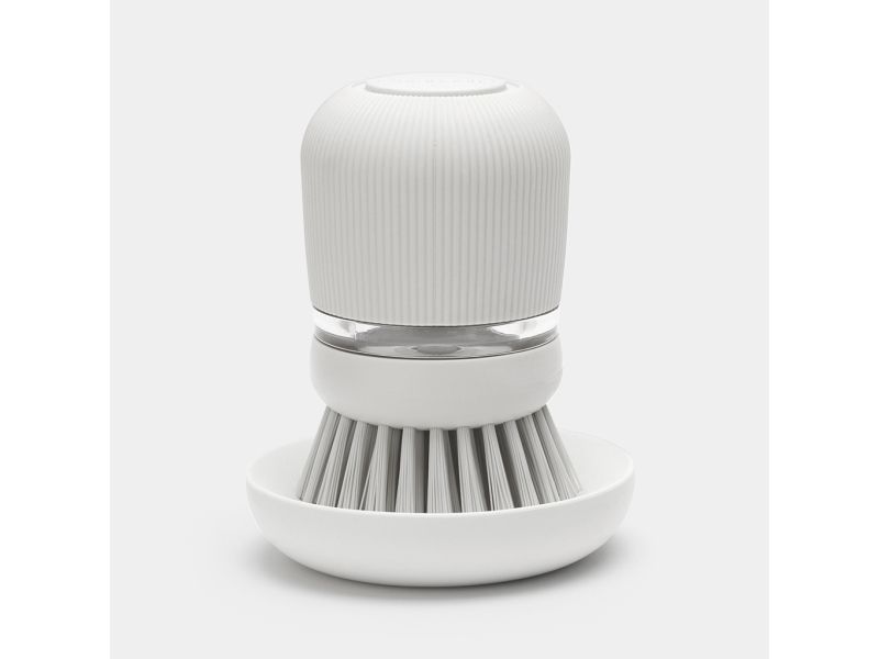 brabantia - soap dispensing dish brush - polyester - light grey