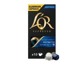 Kaffekapsel L'OR Lungo Ristretto Decaf 10 kaps/pk Styrke 9,10 pk x 10 stk/krt