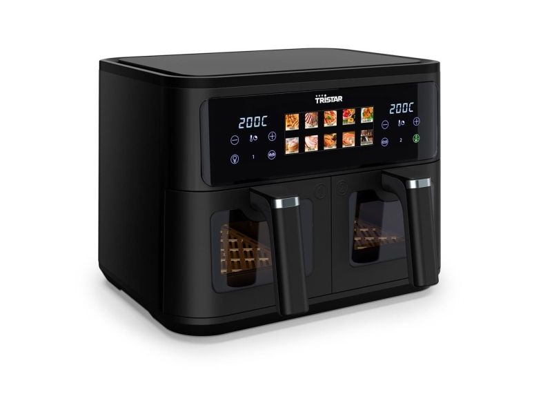 Tristar FR-9075, Varmluftsteger, 9 L, 60 °C, 200 °C, 60 min., Dobbelt