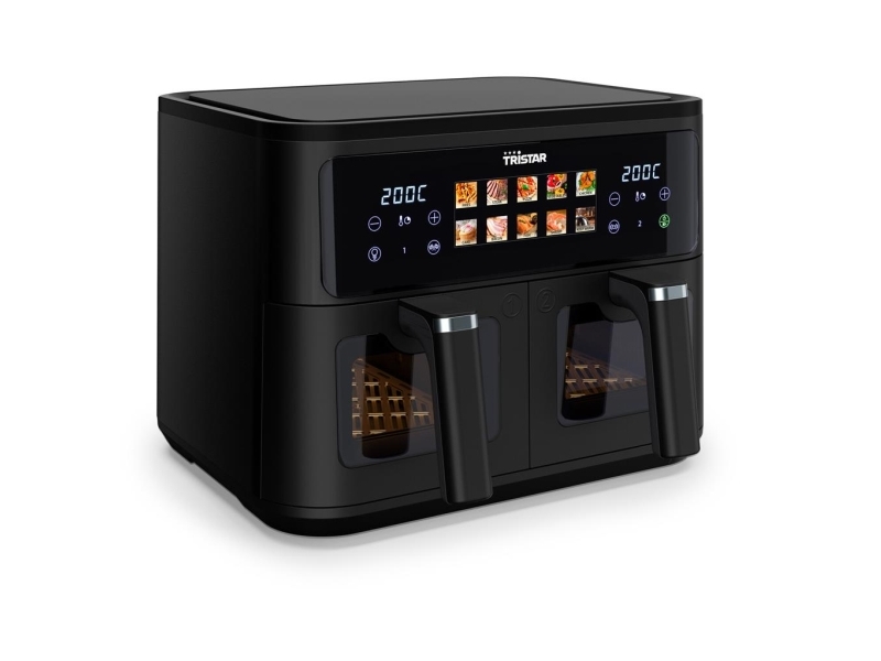 Tristar FR-9075, Varmluftsteger, 9 L, 60 °C, 200 °C, 60 min., Dobbelt
