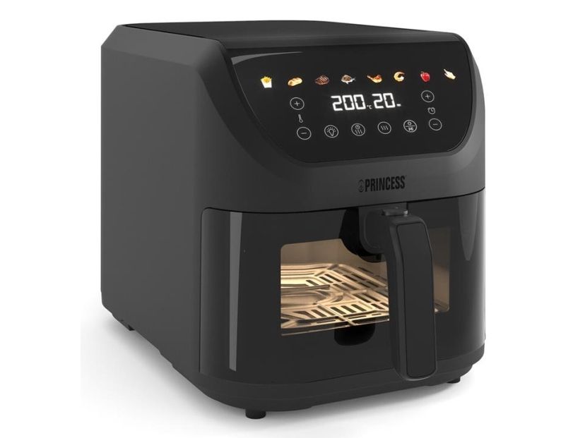 Princess 182476, Varmluftsteger, 8 L, 80 °C, 200 °C, 60 min., Enkelt