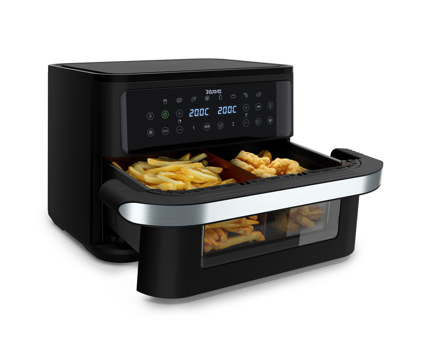 Nova 183046 Airfryer 10l Dualzone Flex Airfryer