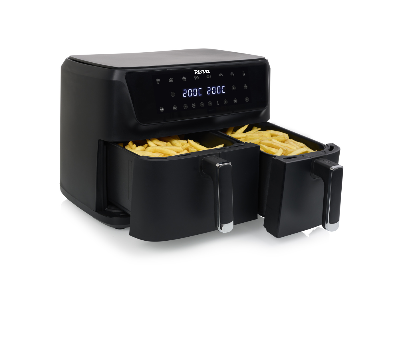Nova 182470 Airfryer Dobbelt Skuffe 6.5l +4.5l Airfryer
