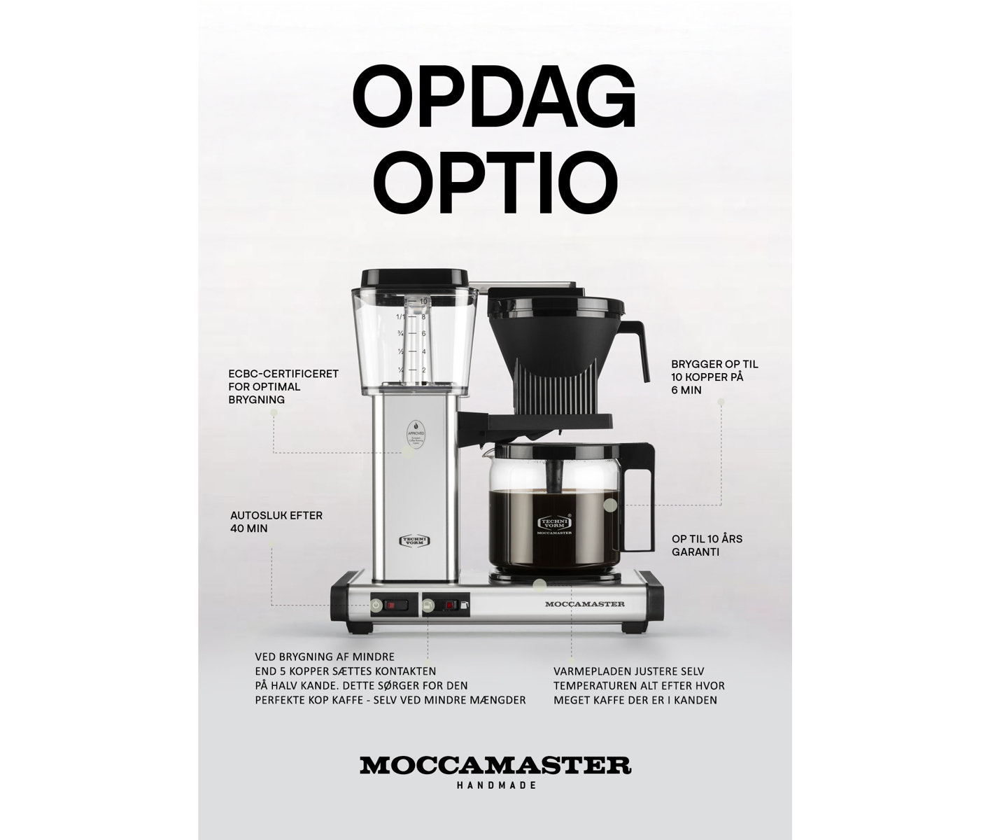 Moccamaster Optio kaffemaskine, Pink billede 9