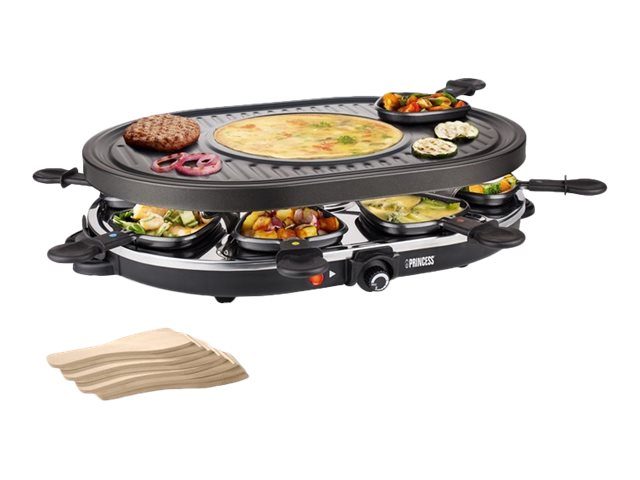 Princess Raclette 8 Oval Grill Party - raclette/grill - sort