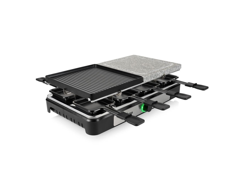 Tristar RA-2747, 1400 W, 230 V, 50 - 60 Hz, 8 stk, Tristar RA-2747 Raclette Stone Grill, reversible grill plate, stone grill, 8x pans, 1x 1-metre...