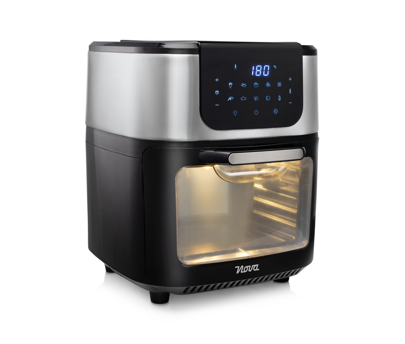 Nova Airfryer Oven Deluxe  Airfryer - Farve:  Sort, Rustfrit Stål billede 2