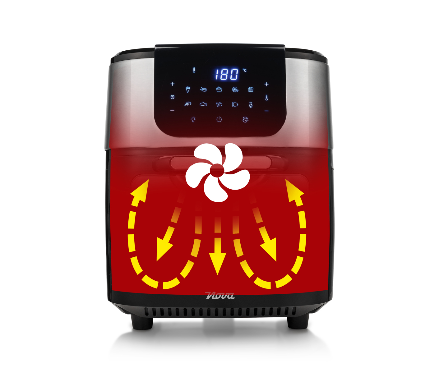 Nova Airfryer Oven Deluxe  Airfryer - Farve:  Sort, Rustfrit Stål billede 6