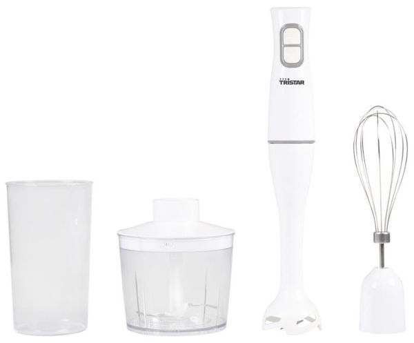 Tristar MX-4851, Nedsænkning blender, 0,7 L, Impulsfunktion, 1 m, 350 W, Hvid billede 1