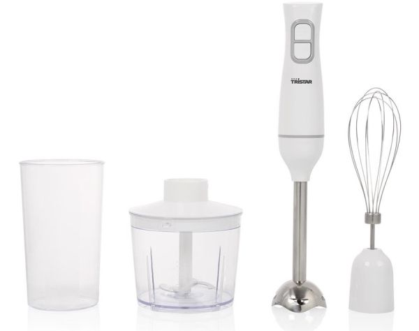 Tristar MX-4881, Nedsænkning blender, 0,7 L, Impulsfunktion, 1 m, 350 W, Hvid billede 1