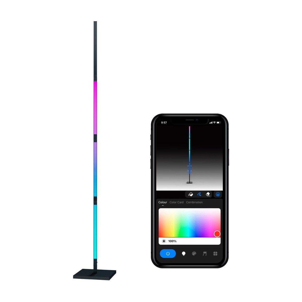 Calex Smart Foldbar, gulvlampe RGBW billede 2