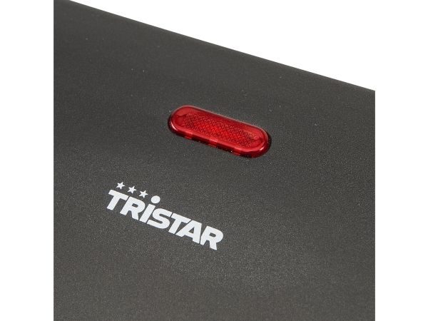 Tristar GR-2650, Sort, Rustfrit stål, Rektangulær, Stegeplade, 225 x 140 mm, Hængslet låg, Fastlåsningslåg, Strøm