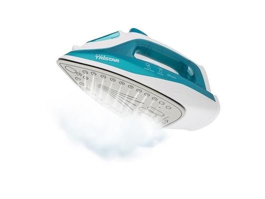 Tristar ST-8300, Dampstrygejern, Keramisk strygesål, 1,9 m, 40 g/min, Turkis, Hvid, 16 g/min billede 2