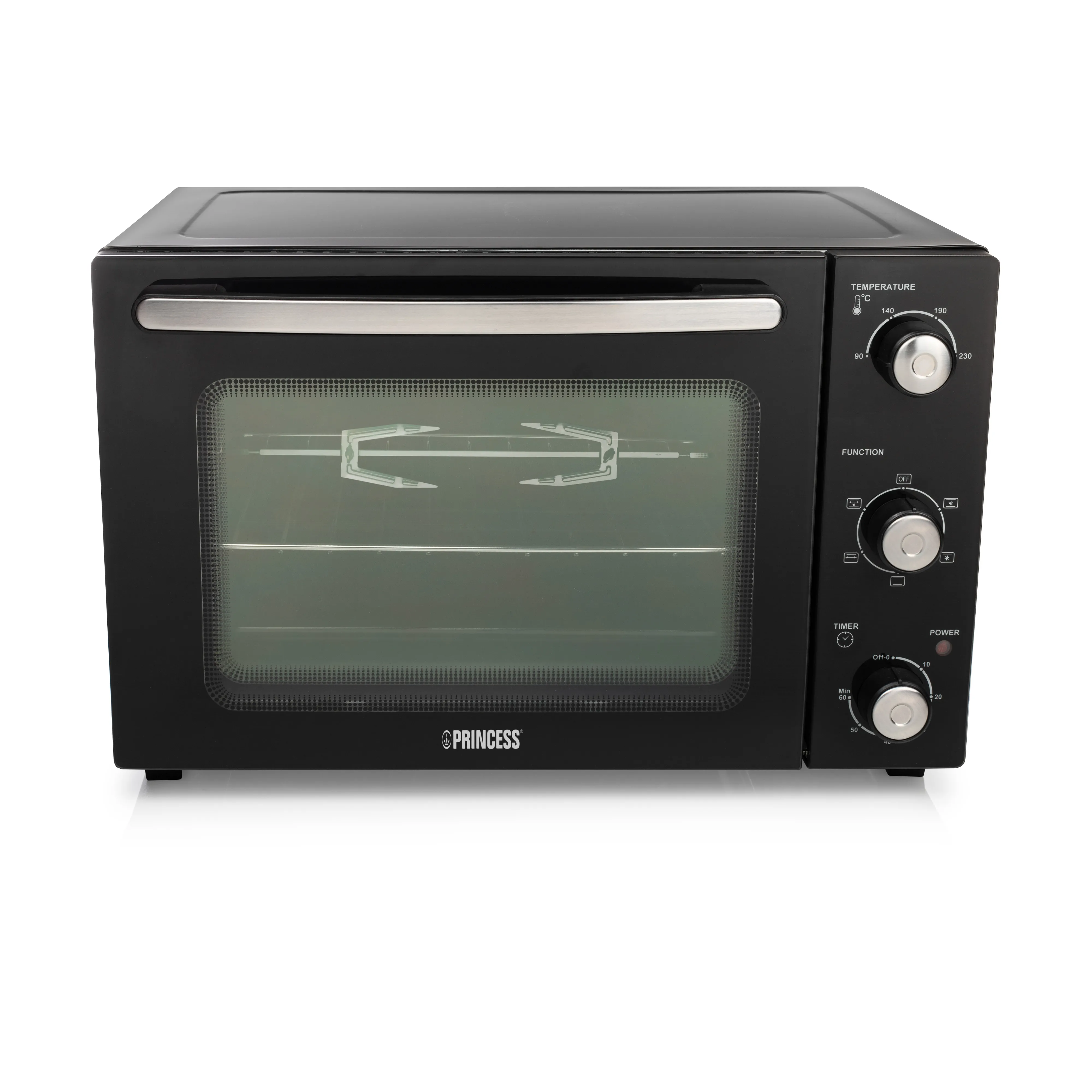 Princess 112751, 32 L, Sort, Dreje, 90 - 230 °C, Rustfrit stål, Mekanisk billede 1