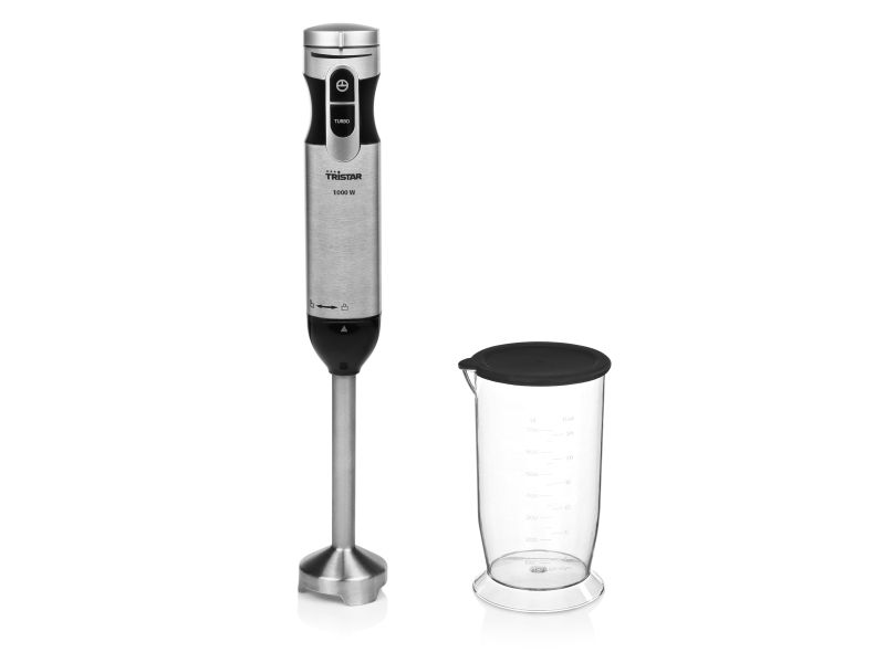 Tristar MX-4828, Nedsænkning blender, 0,7 L, Knusning af is, 1000 W, Sort, Rustfrit stål billede 2