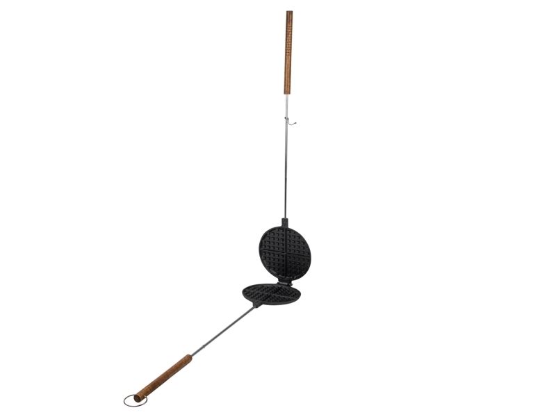 Esschert Design Waffeleisen, 2 vaffel/vafler, Rektangulær, Sort, Metal, 175 mm, 53 mm