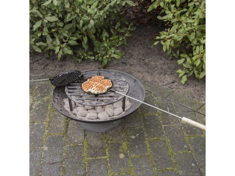 Esschert Design Waffeleisen, 2 vaffel/vafler, Rektangulær, Sort, Metal, 175 mm, 53 mm