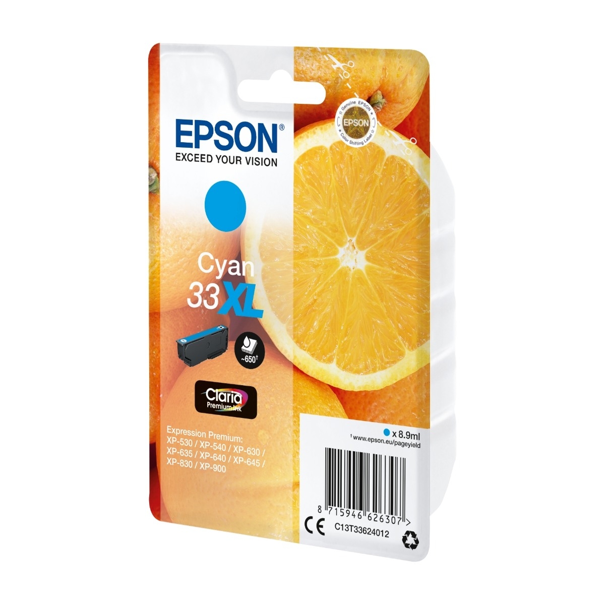 Epson oranges C13T33624022 blækpatron 1 stk Original Højt (Xl) Udbytte, blå billede 2