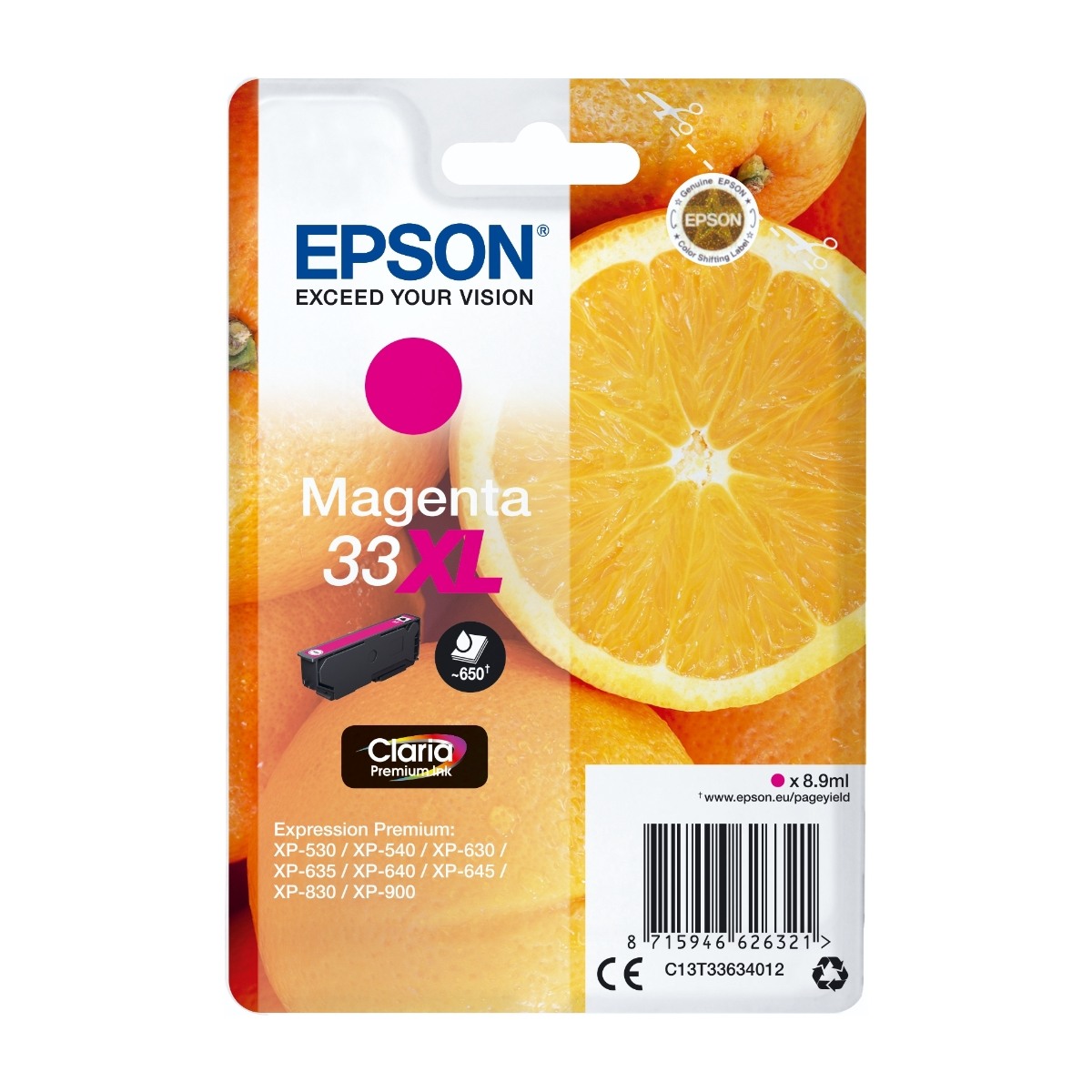 Epson oranges C13T33634022 blækpatron 1 stk Original Højt (Xl) Udbytte, magenta billede 4