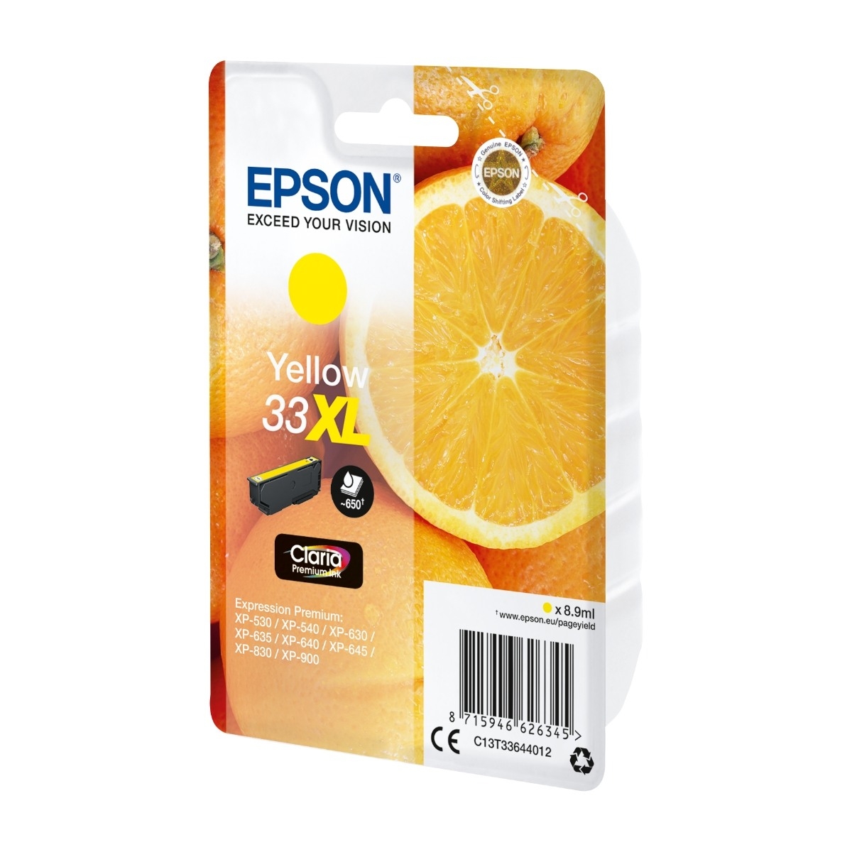 Epson oranges C13T33644022 blækpatron 1 stk Original Højt (Xl) Udbytte, gul billede 2