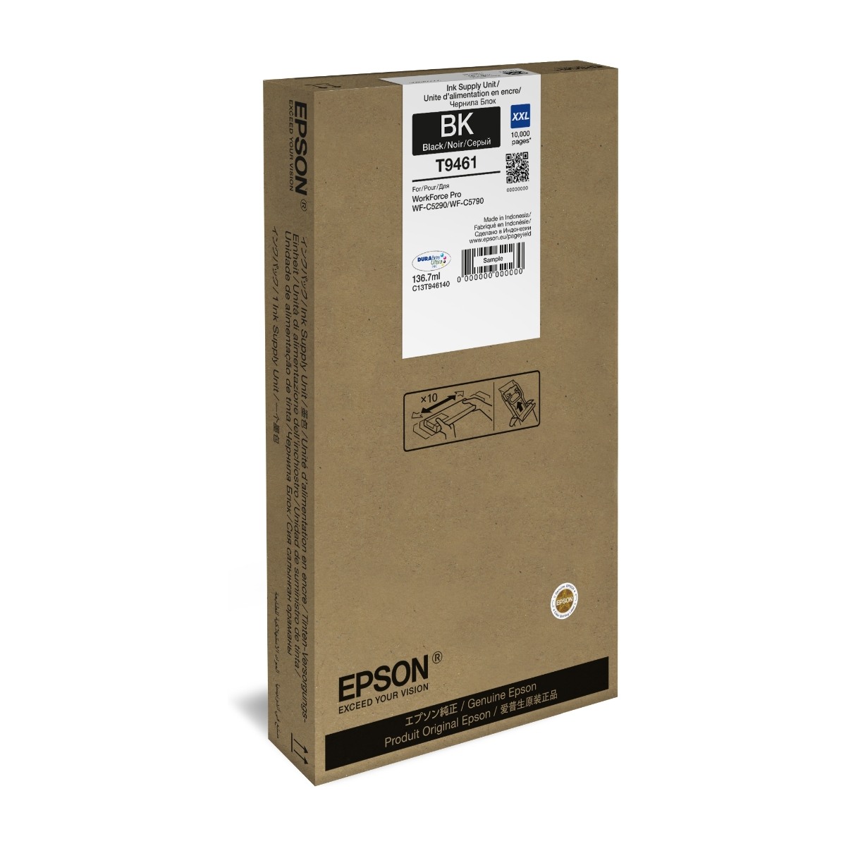 EPSON WF-C5X90 SERIES BLÆKPATRON XXL SORT 10K billede 2