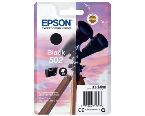 Epson 502 1 stk Original blækpatron, sort billede 1