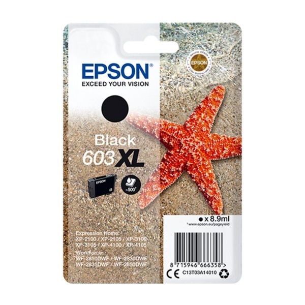 Epson C13T03A14010 blækpatron 1 stk Original Højt (Xl) Udbytte, sort billede 1