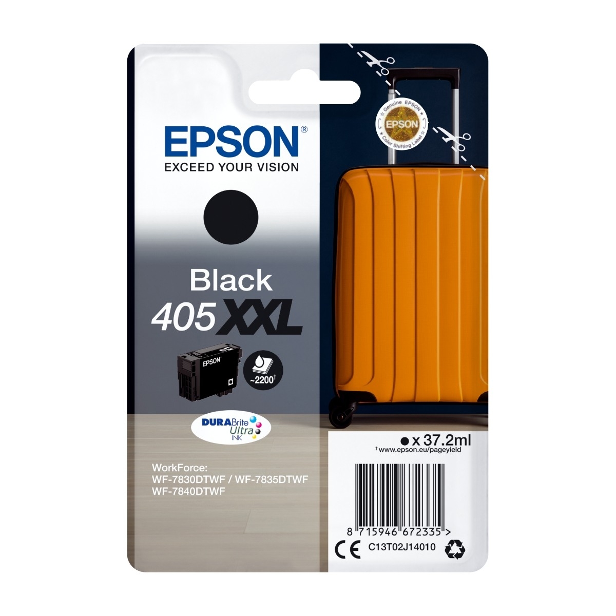 Epson T405 XXL, sort blækpatron billede 1