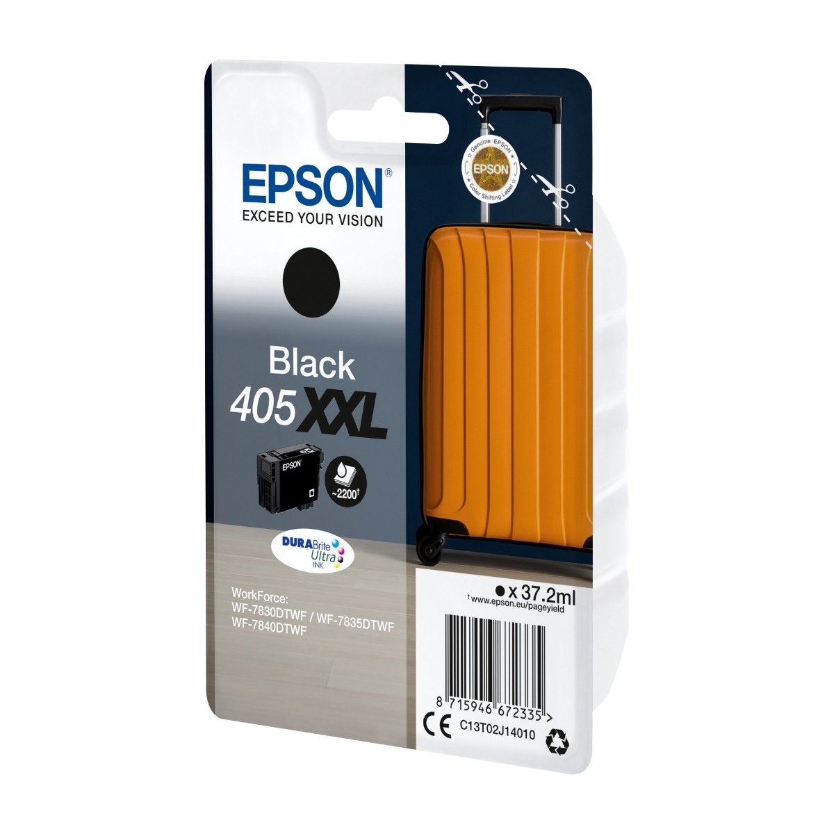 Epson T405 XXL, sort blækpatron billede 2