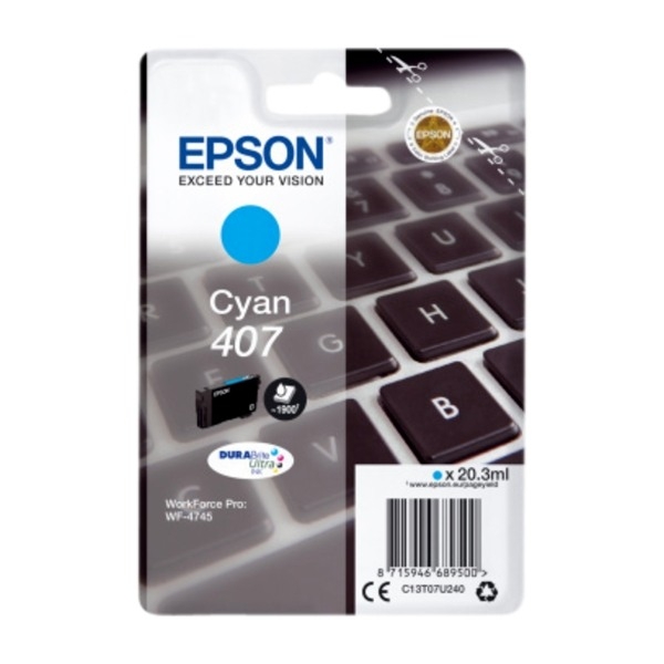 Epson WF-4745 blækpatron, cyan billede 1