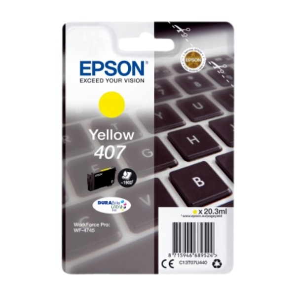 Epson WF-4745 blækpatron, gul billede 1