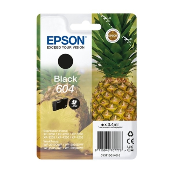 Epson T604, sort blækpatron billede 1