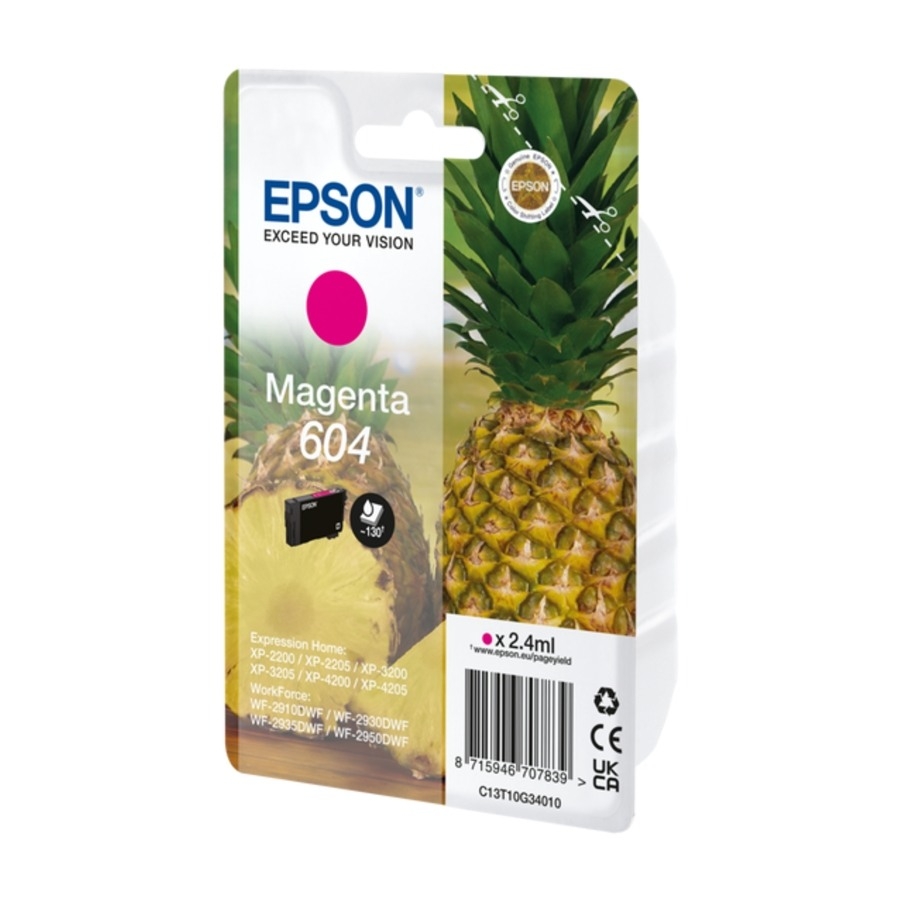 Epson T604, magenta blækpatron billede 2