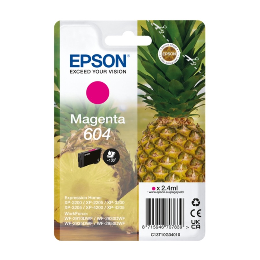 Epson T604, magenta blækpatron billede 1