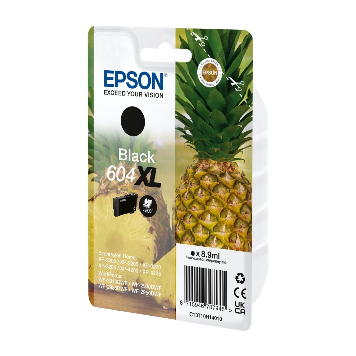 Epson T604XL, sort blækpatron billede 1