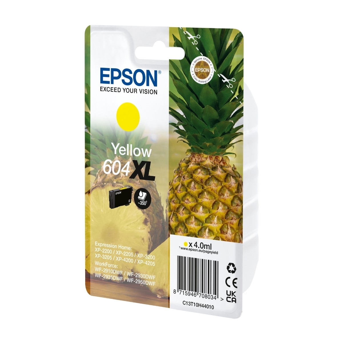 Epson T604XL, gul blækpatron billede 1