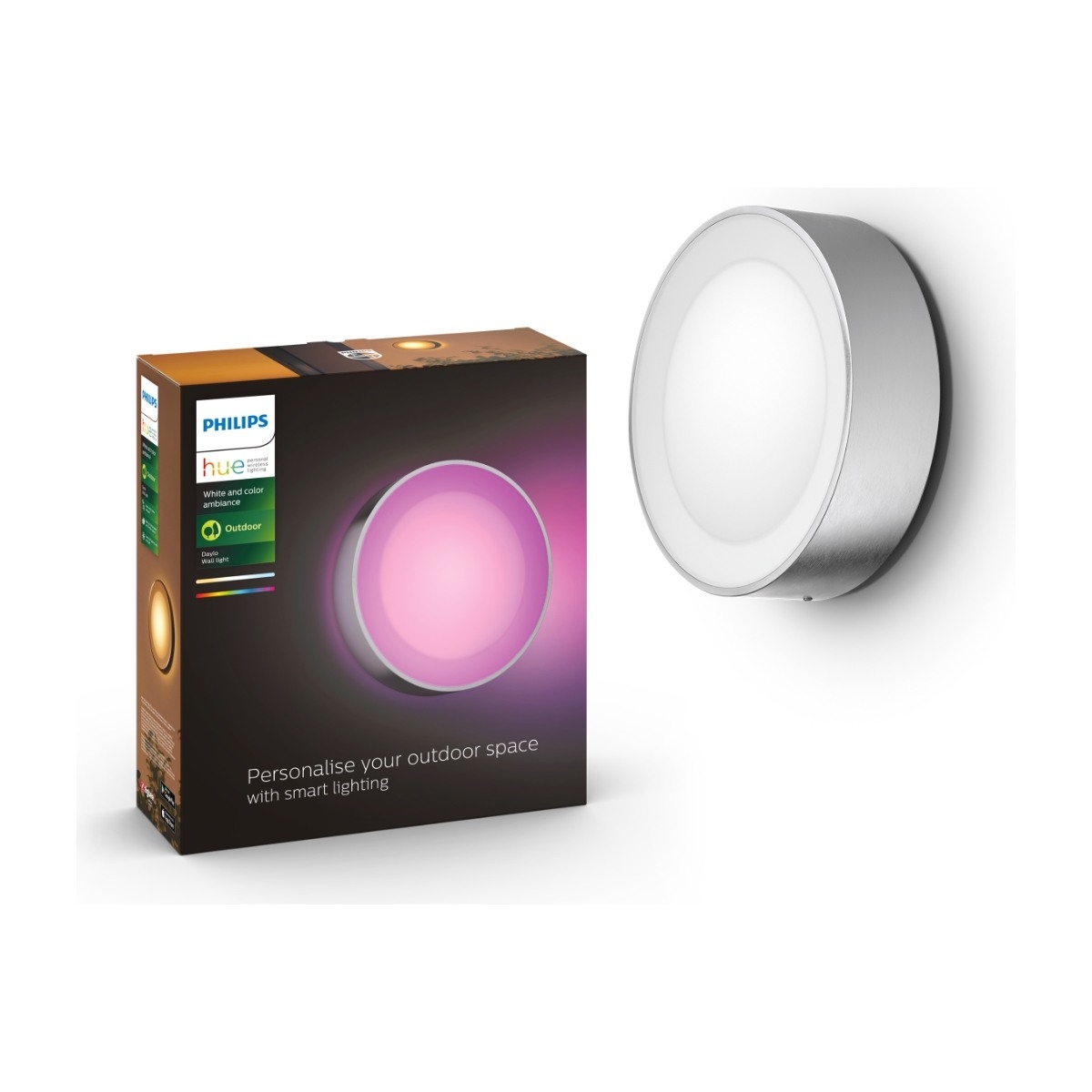 Philips Hue Daylo udendørs væglampe, Inox 230 v billede 1