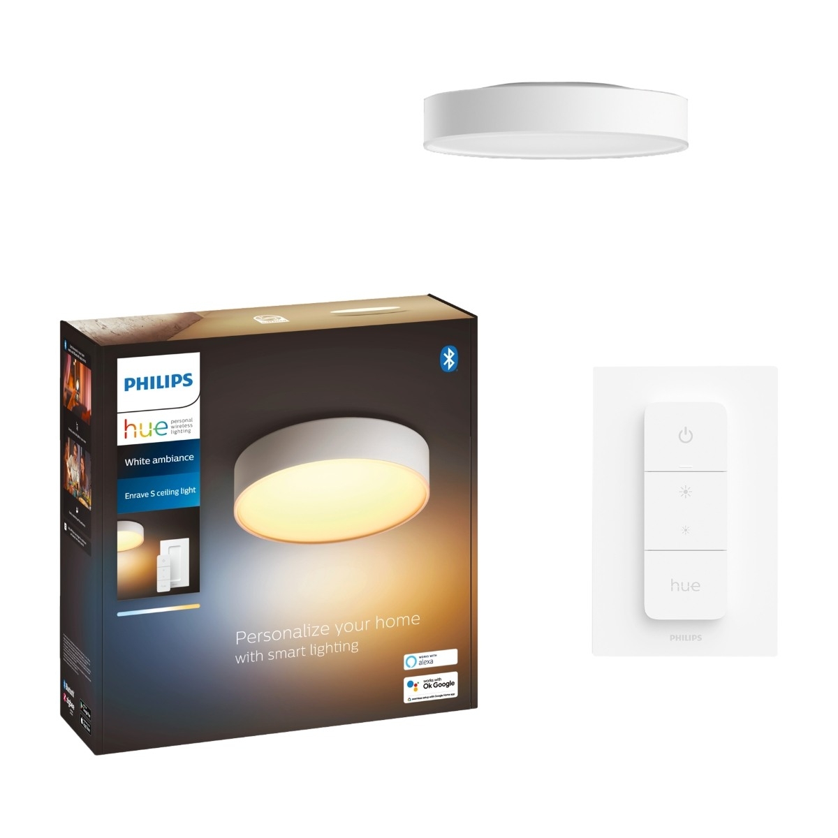 Philips Hue Enrave S loftlampe, hvid billede 1