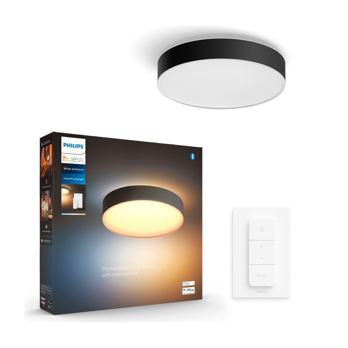 Philips Hue Enrave M loftlampe, sort billede 1