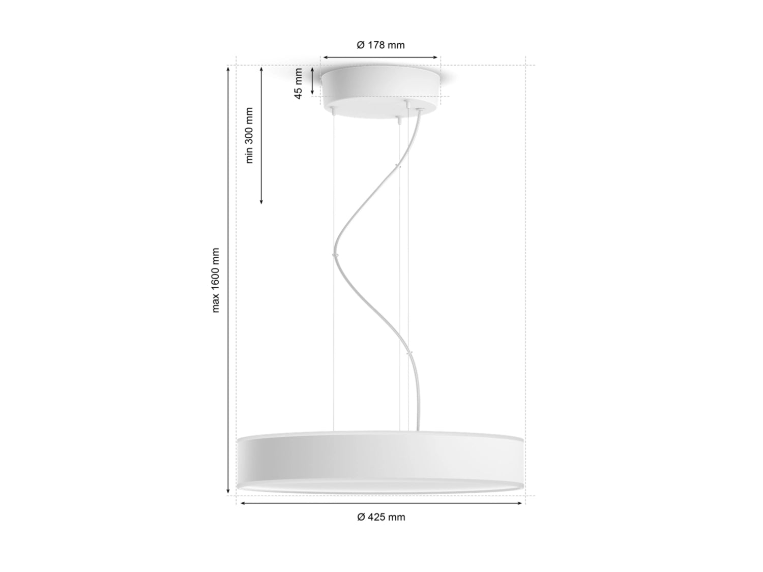 Philips Hue Enrave hvid pendel LED 33.5W billede 4