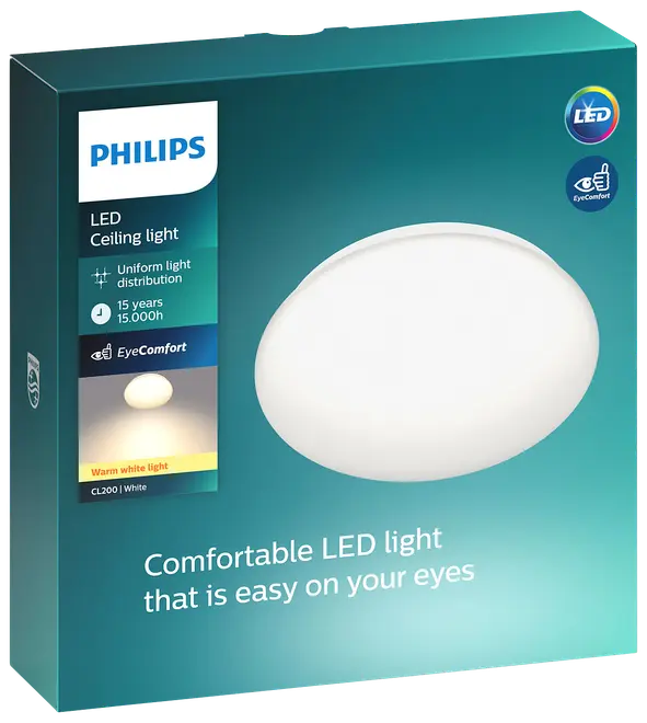 PHILIPS Plafond Moire Ø25cm 10W - hvid billede 4