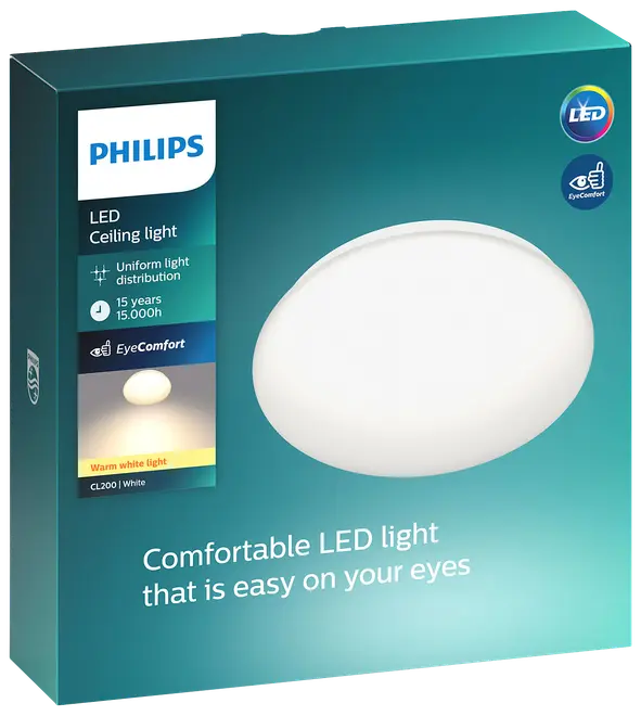 PHILIPS Plafond Moire Ø32cm 17W - hvid billede 4