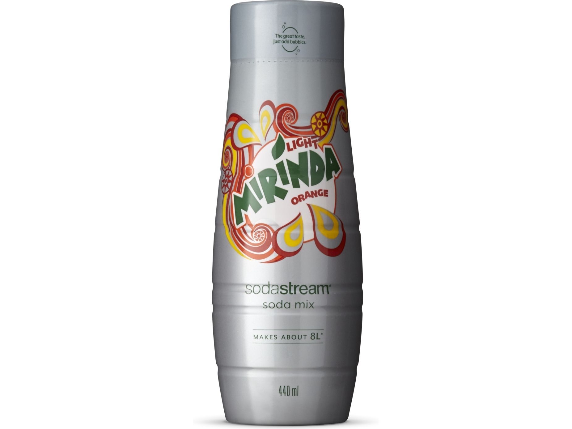 SodaStream Mirinda, Orange, 440 ml, Klembar flaske, CE, 1 kcal, 3 kJ
