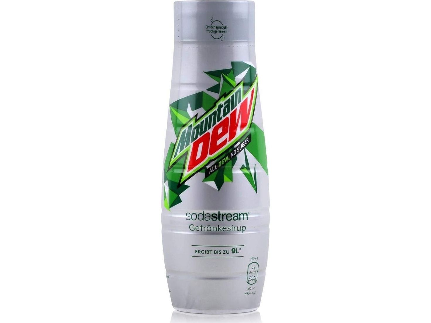 SodaStream Mountain Dew, Klembar flaske, CE, 1 kcal, 4 kJ, 0,01 g, 0,1 g billede 4