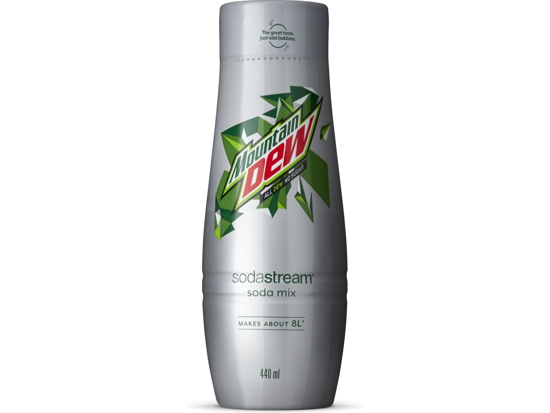 SodaStream Mountain Dew, Klembar flaske, CE, 1 kcal, 4 kJ, 0,01 g, 0,1 g billede 3