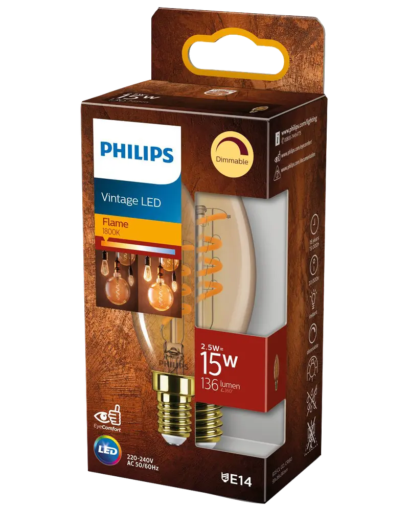 Philips Giant LED-pære 3W E14 billede 2