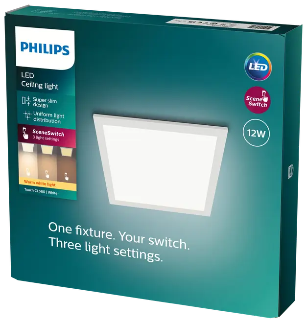PHILIPS Loftlampe panel Scene 30x30cm 12W - hvid billede 3