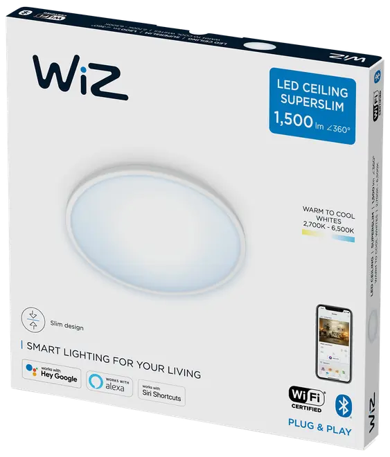 WiZ Plafond superslim Ø30cm 16W - hvid billede 4