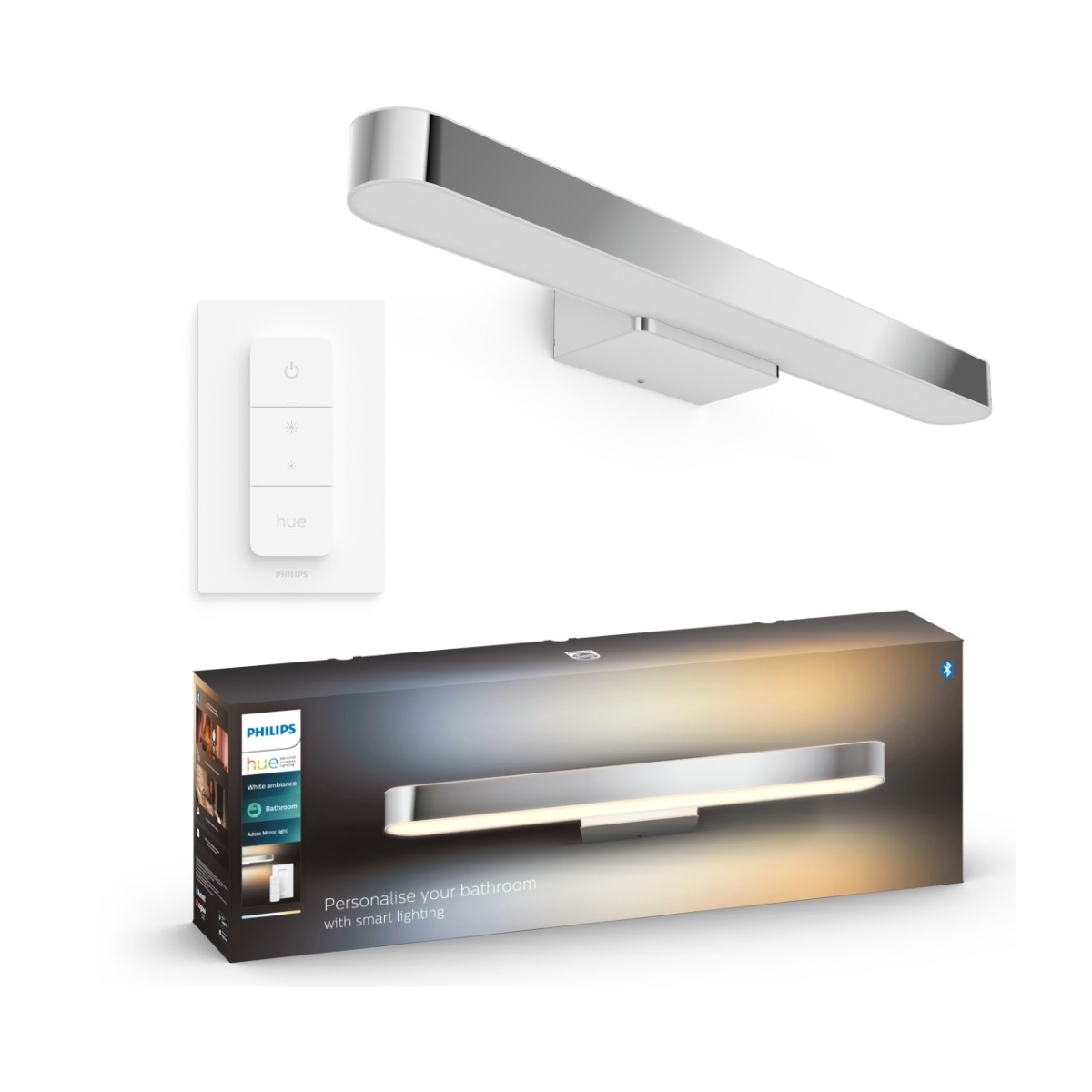 PHILIPS HUE ADORE VÆGLAMPE, CHROME 33,5W billede 1