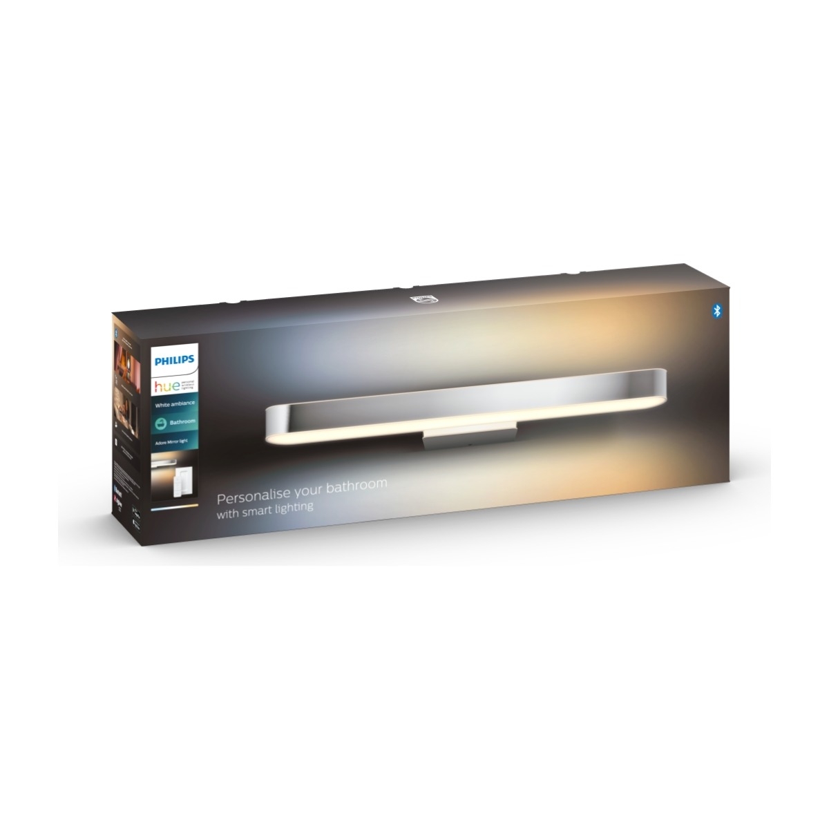 PHILIPS HUE ADORE VÆGLAMPE, CHROME 33,5W billede 2